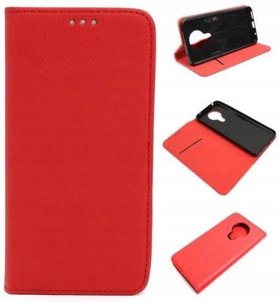 Etui Smart Magnet Do Nokia 5.3 2020 Czerwony+Szkło