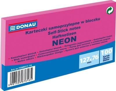Notes Samoprzylepny Donau Neon Różowy 100K 127 Mm X 76 7588011 16