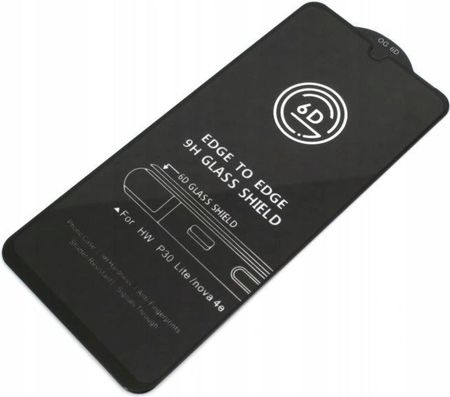SZKŁO 9H FULL 6D do Huawei P30 Lite MAR-L21 czarne