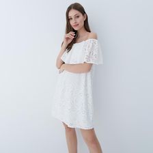 Mohito - Ażurowa sukienka hiszpanka - Biały - Ceny i opinie 