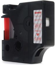 Jetworld Taśma Dymo D1 Czerwony Na Przezroczystym 6Mm X 7M Lm100 Lm100+ Lm200 Lm300 Lm400 Lm420P Lm350 Lm350D Lm360D Lm450D Lm260P Lm120P Lm500Ts,
