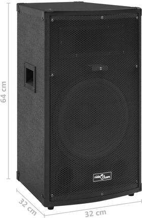 Profesjonalny głośnik pasywny HiFi, 1000 W, czarny, 32x32x64cm (70104) - zdjęcie 4