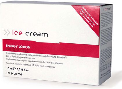 Inebrya Ice Cream Energy, lotion przeciw wypadaniu włosów, 12x10ml