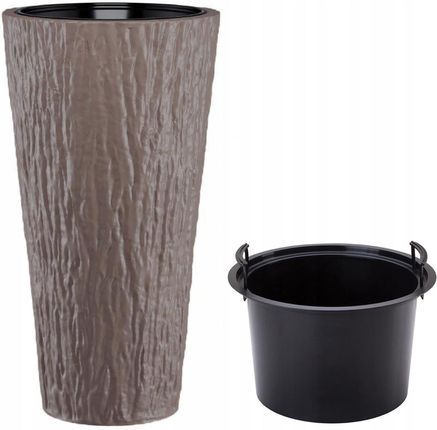 Doniczka Kora Slim Mrozoodporna Fi 30 Brownie+Wkład 4650 Form-Plastic