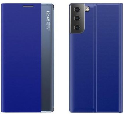 Hurtel New Sleep Case pokrowiec etui z klapką z funkcją podstawki Samsung Galaxy S21+ 5G (S21 Plus 5G) niebieski