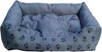 Petsbed Legowisko Sofa Z Poduszką 64x48Cm Popielaty Łapkami - zdjęcie 1 Petsbed Legowisko Sofa Z Poduszką 64x48Cm Popielaty Łapkami
