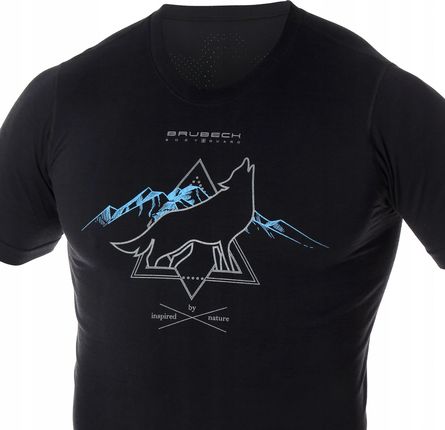 TERMOAKTYWNY T-SHIRT TREKKINGOWY BRUBECK WZ. WILK