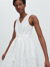 Reserved - Ażurowa sukienka - Biały - Ceny i opinie 