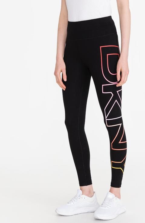 DKNY Exploded Ombre Logo Legginsy Czarny - Ceny i opinie 