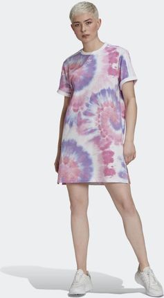 adidas tie dye t shirt dress Farm Rio x Adidas Tie Dye Floral Wild Teal T-shirt Dress Size Medium