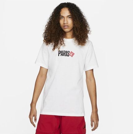 Jordan Męski T-Shirt Z KrÓtkim Rękawem Paris - Biel - Ceny i opinie T-shirty i koszulki męskie ZRJQ Jordan Męski T-Shirt Z KrÓtkim Rękawem Paris - Biel - Ceny i opinie T-shirty i koszulki męskie ZRJQ