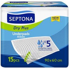 Septona Dry Plus Podkłady higieniczne 90x60cm 15szt. - Podkłady higieniczne