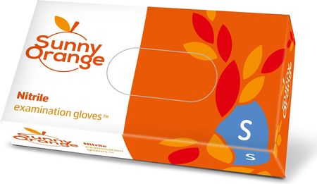 Rękawice rękawiczki nitrylowe Pomarańczowe mocne S