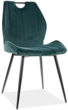 Signal Krzesło Arco Velvet Czarny Stelaż/Zielony Bluvel78 7504 - Krzesła