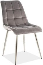 Zdjęcie Signal Krzesło Chic Velvet Chrom Stelaż/Szary Bluvel 14 7606 - Gdynia