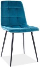 Zdjęcie Signal Krzesło Mila Velvet Czarny Stelaż/Turkus Bluvel 85 7774 - Wyszogród
