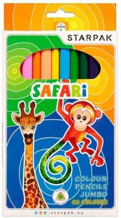 Starpak Kredki Trójkątne Safari Jumbo 12 Kolorów