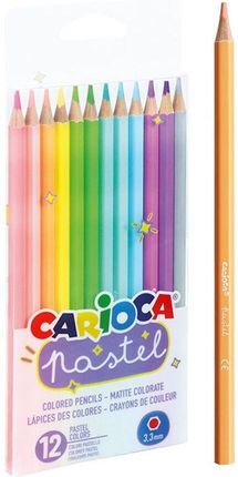 Carioca Kredki Ołówkowe Pastelowe 12 Kolorów