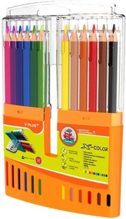 Y-Plus Kredki Ołówkowe X-Color Pudełko 12 Kolorów Czarny