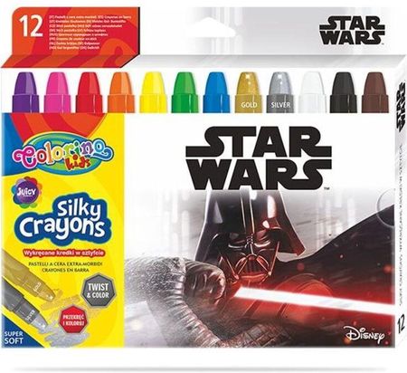 Patio Kredki Żelowe Wykręcane Colorino Kids Star Wars 12 Kolorów