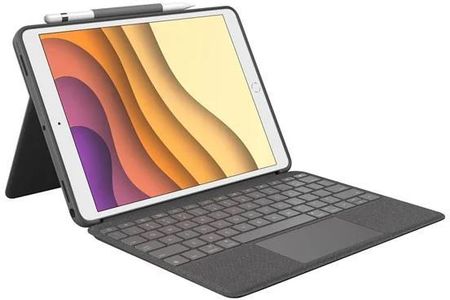 LOGITECH COMBO TOUCH - KEYBOARD AND FOLIO CASE - WITH TRACKPAD - QWERTY - SPANISH - GRAPHITE - ETUI Z KLAWIATURĄ - SZARY