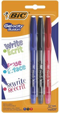 Bic Długopis Wymazywalny Gel-Ocity Illusion 3 Kolory