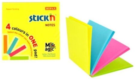 Stickn Notes Samoprzylepny Magic Pad Neon 4 Kolory
