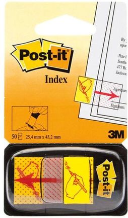 Zakładki Indeksujące Post-It Z Nadrukiem Ręka + Ołówek 25X43Mm