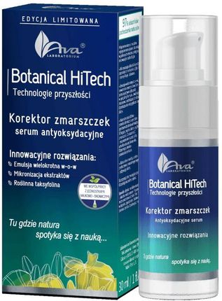 Ava Serum Antyoksydacyjne Do Twarzy Korektor Zmarszczek Botanical Hitech 30 ml