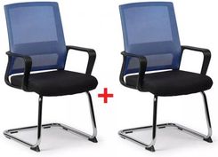 B2B Partner Krzesło Konferencyjne Low 1 + Gratis Niebieski