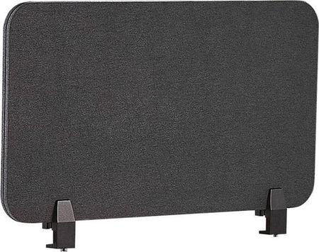Beliani Przegroda na biurko ciemnoszara PET dźwiękochłonna tapicerka 72 x 40 cm WALLY