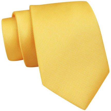 Angelo Di Monti Klasyczny Krawat Żółty, Złoty, Kanarkowy W Delikatne Prążki, Męski, 7 Cm -Angelo Di Monti Kradm1835