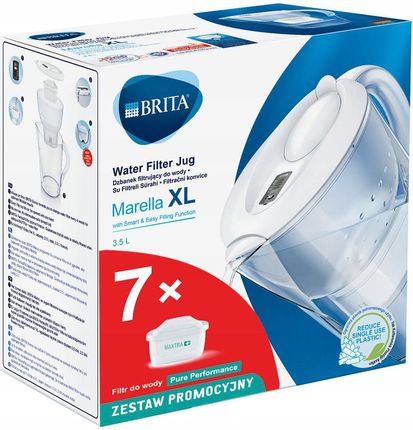 BRITA Marella XL 3,5L biały +7 filtrów Maxtra+ Pure Performance