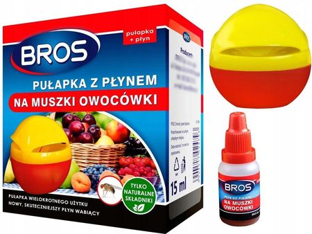 Bros Pułapka + 2X Płyn Po15Ml Na Muszki Owocówki
