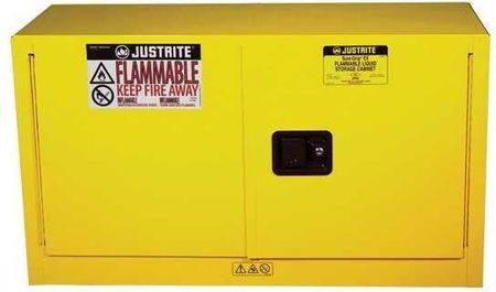 Justrite Safety Group Szafa Bezpieczeństwa Na Materiały Łatwopalne (64 L) Żółty Do 100 L. Automatyczne 61Cm X 109Cm X 46Cm