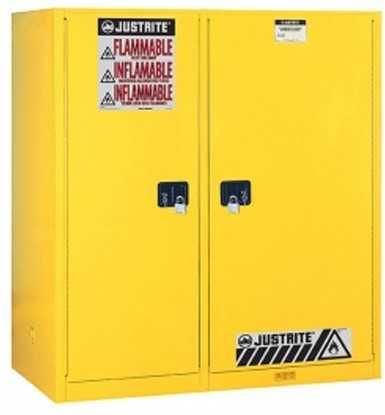 Justrite Safety Group Szafa Zabezpieczająca Do Beczek I Pojemników - 435L Żółty Powyżej 200 L. Manualne 165Cm X 150Cm X 86Cm