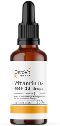 OstroVit Pharma Witamina D3 4000 IU w kroplach 30 ml