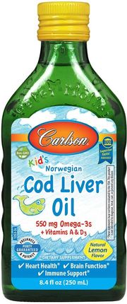Carlson Labs Kid's Cod Liver Oil Olej z Dorsza 550mg 250 ml