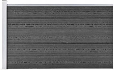 Panel Ogrodzeniowy Wpc 175X105cm Czarny