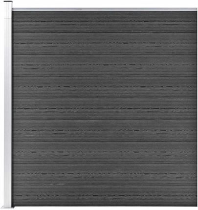 Panel Ogrodzeniowy Wpc 175X186cm Czarny