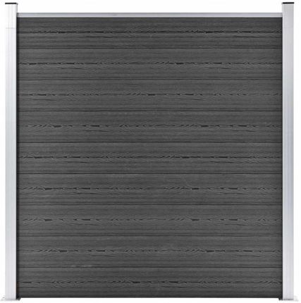 Panel Ogrodzeniowy Wpc 180X186cm Czarny
