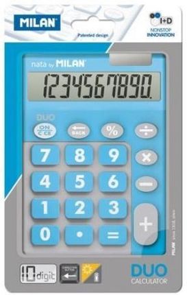 Kalkulator 10 Poz. Touch Duo Niebieski Milan