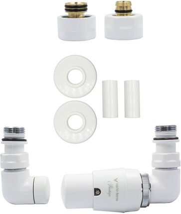 Varioterm Zawór termostatyczny trójosiowy Vision All in One biały mat alu pex PEX 16mm prawy AVIGS0221CFKPPEX