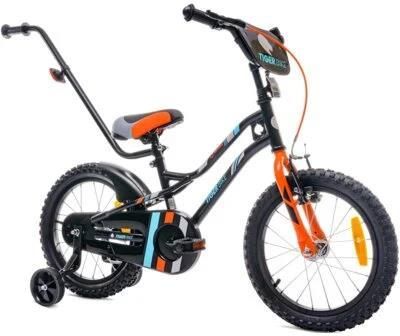 Sun Baby Rower Dziecięcy Tiger Bike 16 cali dla Chłopca Pomarańczowo Turkusowy 
