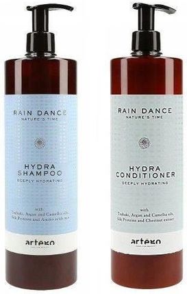 Artego Rain Dance Hydra Shampoo, Conditioner - Szampon, Odżywka intensywnie nawilżająca, 2x1000ml