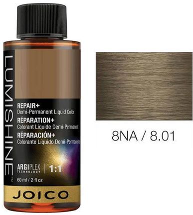 JOICO Lumishine Liquid Półtrwała farba regenerująca włosy z PLEXEM, w olejku, BEZ AMONIAKU 8NA Blond Naturalny Popielaty 60ml
