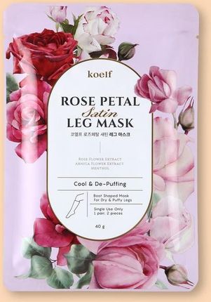Petitfee & Koelf Rose Petal Satin Leg Mask Maska ​​przeciwobrzękowa - podkolanówki - 40 g / 2 szt