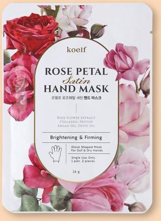 Petitfee & Koelf Rose Petal Satin Hand Mask Ujędrniająca maska ​​do dłoni - 16 g / 2 szt