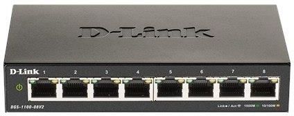 D-Link Smart Gigabit Ethernet Switch Dgs-110-08V2 Managed, Desktop, Power Supply Type External, Lan (Rj-45) Ports 8 ...Nie Z Tej Ziemi - Ofer (DGS1100