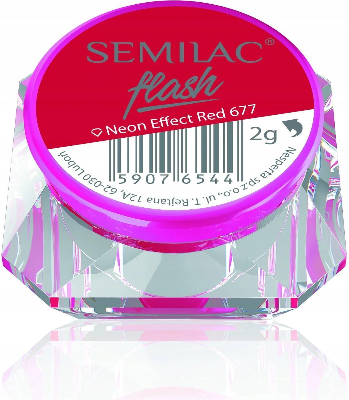 SEMILAC EFEKT PYŁEK FLASH NEON EFFECT RED 677 Opinie i ceny na Ceneo.pl